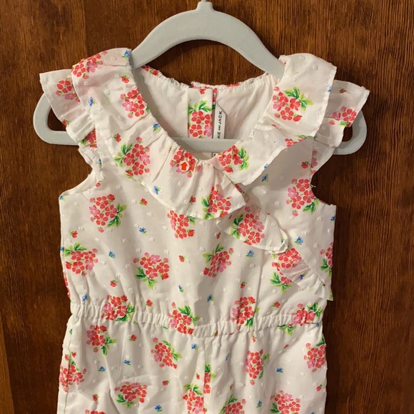 Janie and Jack 18 to 24 mo white and pink romper - Picture 2 of 5